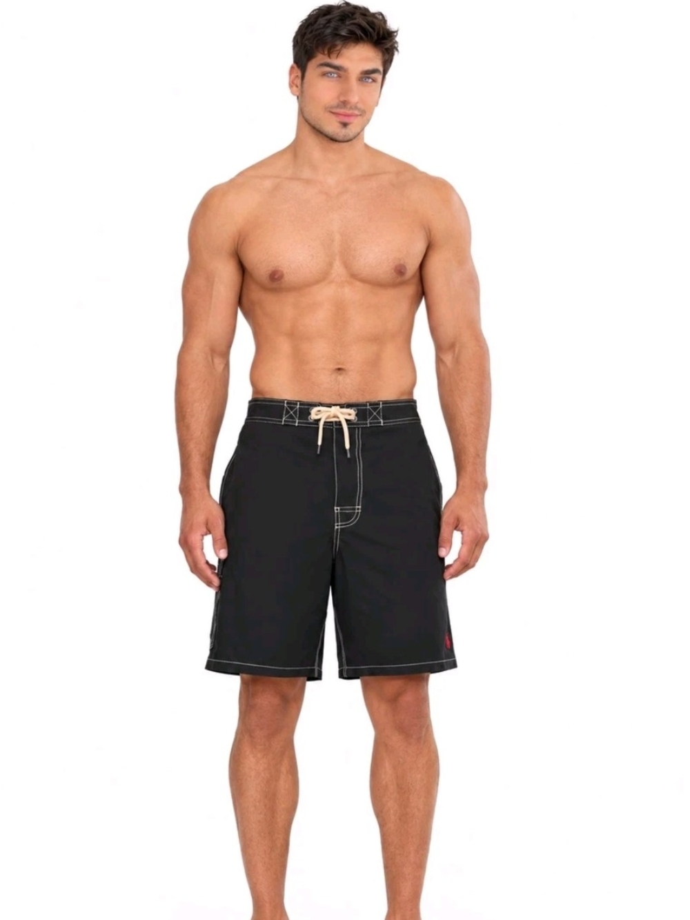 POLO RALPH LAUREN, Men's, 8.5" Kailua Classic Fit Swim Trunks, Polo Black, Large